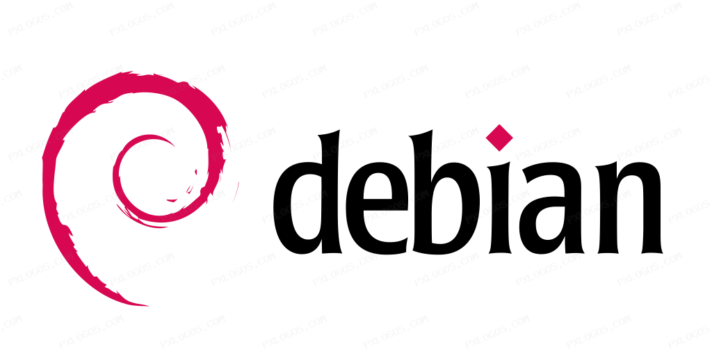 Debian Wordmark Logo PNG with transparent background