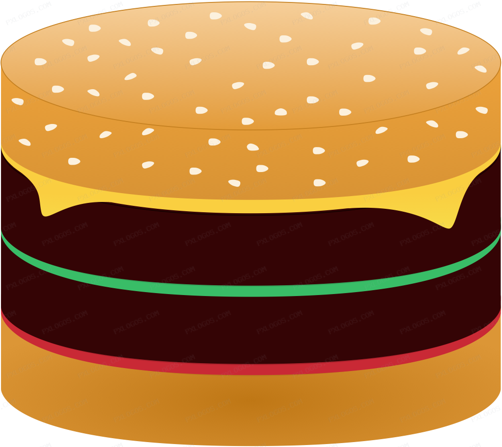 Delicious Burger Logo PNG with transparent background