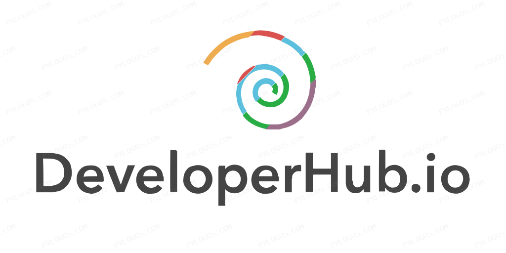 Developerhubio Wordmark Logo PNG with transparent background