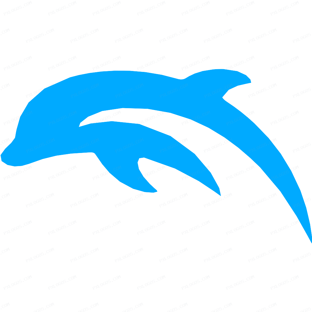 Dolphin Logo PNG with transparent background