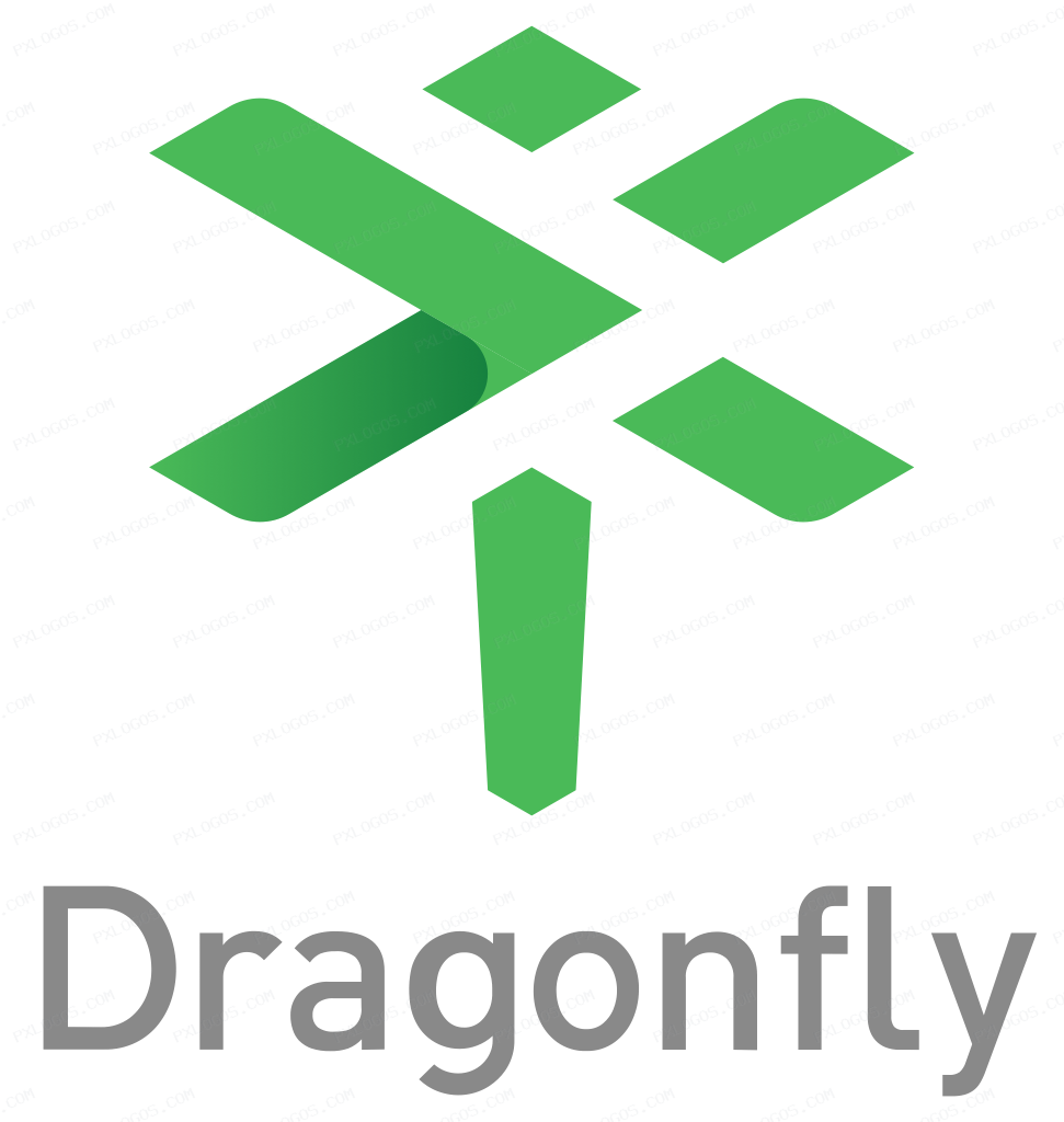 Dragonfly Logo PNG with transparent background