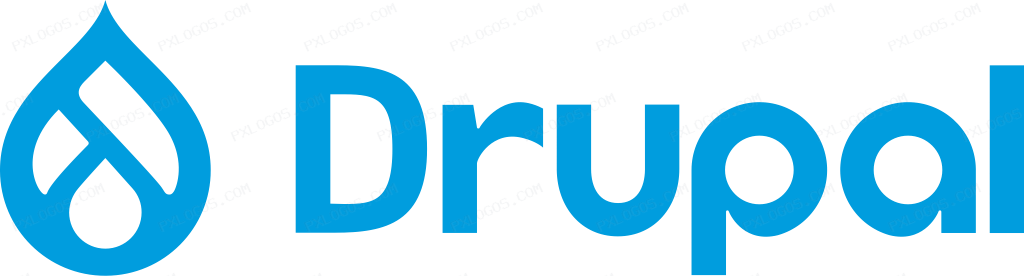 Drupal Wordmark Logo PNG with transparent background