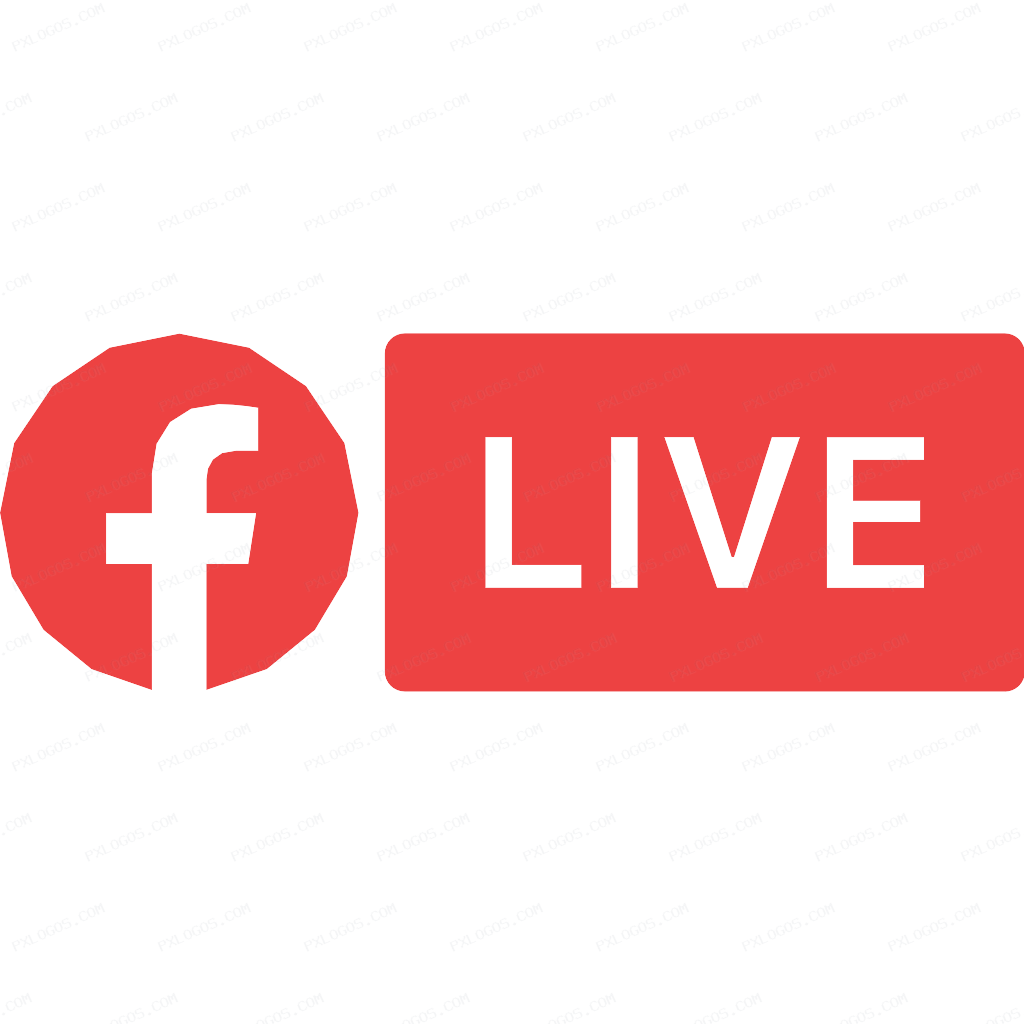 Facebook Live Logo PNG with transparent background