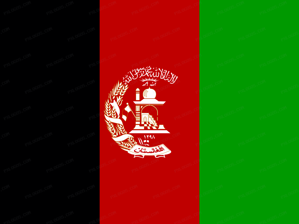 Flag Afghanistan Logo PNG with transparent background