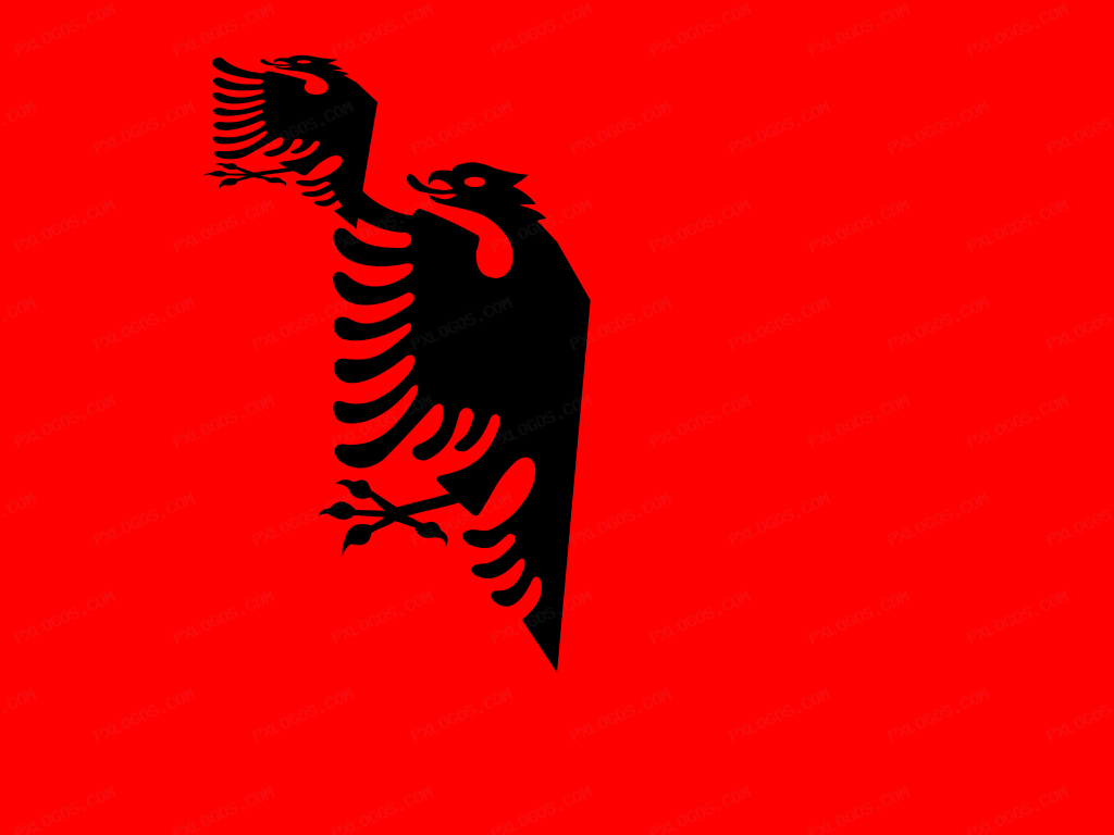 Flag Albania Logo PNG with transparent background