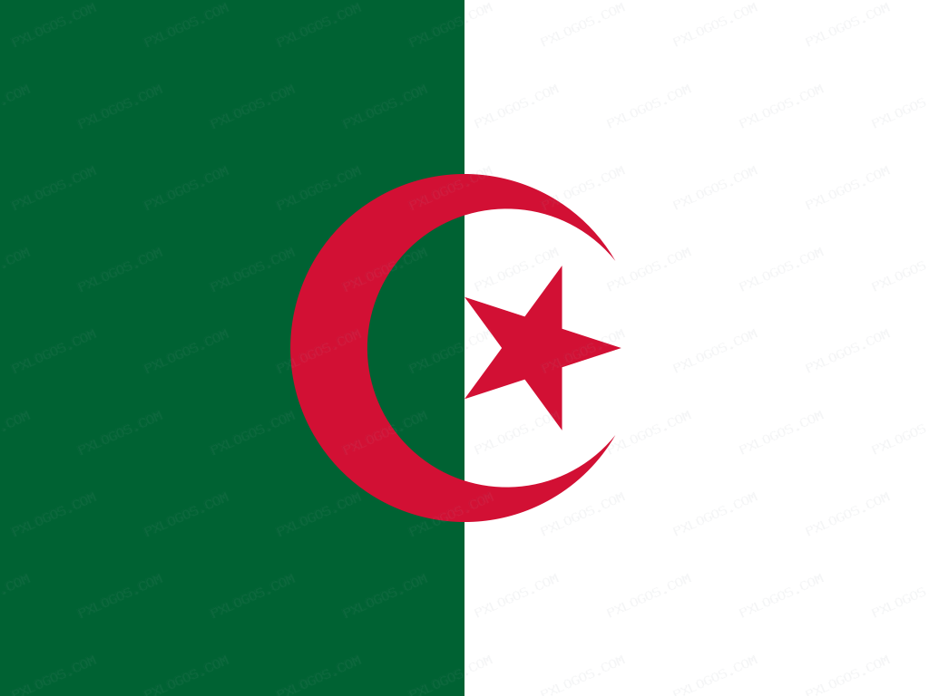 Flag Algeria Logo PNG with transparent background