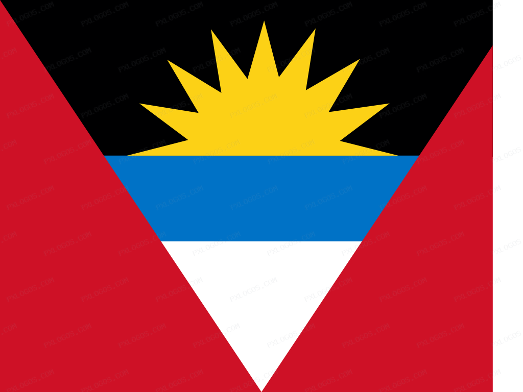 Flag Antigua And Barbuda Logo PNG with transparent background