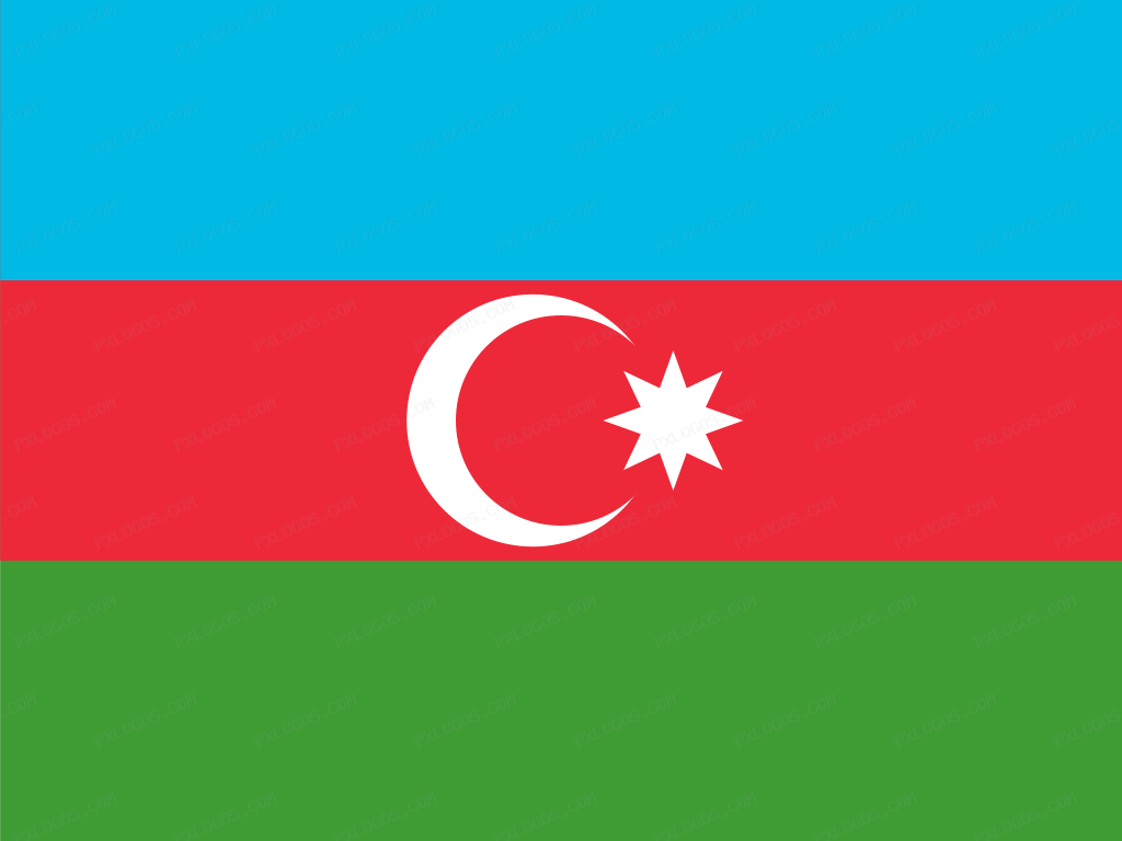 Flag Azerbaijan Logo PNG with transparent background
