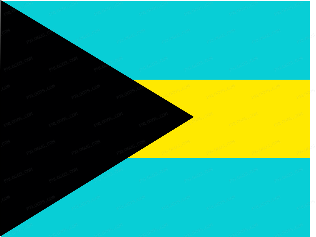 Flag Bahamas Logo PNG with transparent background