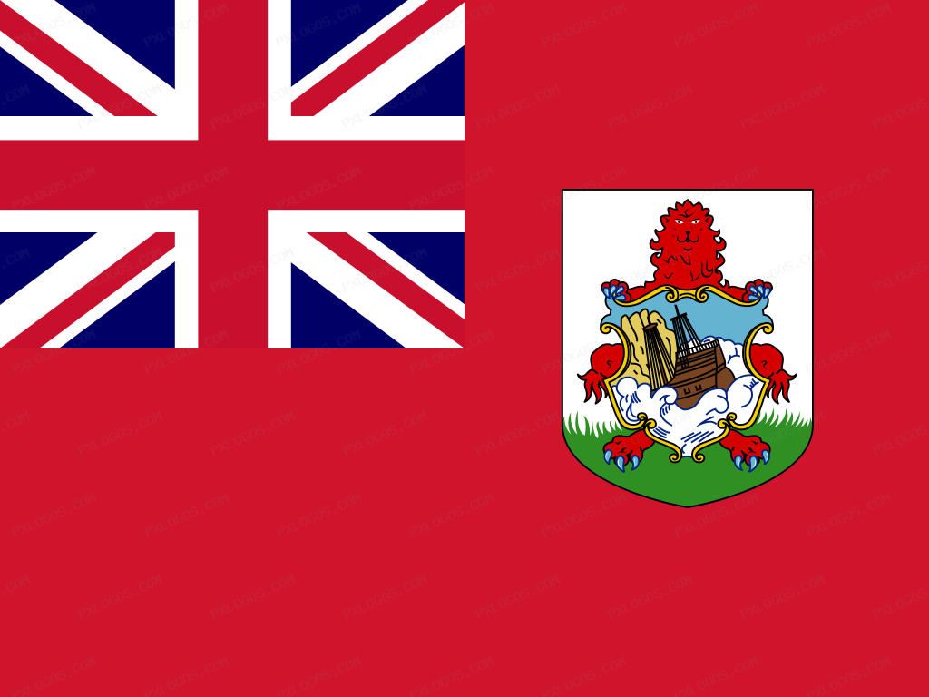 Flag Bermuda Logo PNG with transparent background