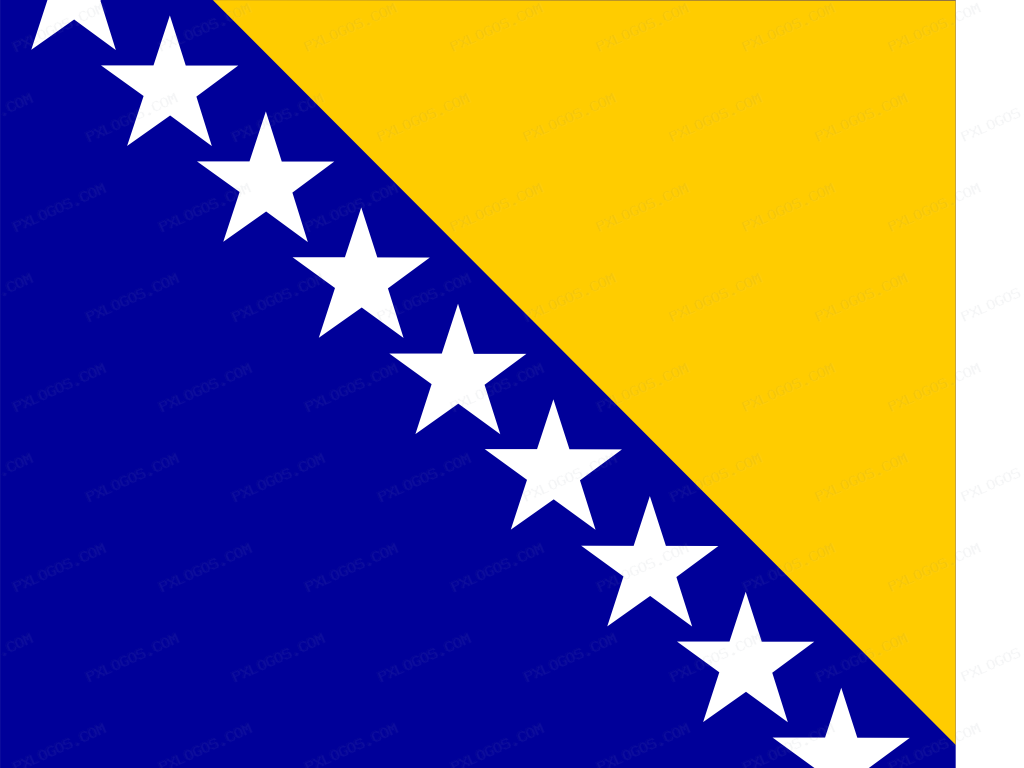 Flag Bosnia And Herzegovina Logo PNG with transparent background