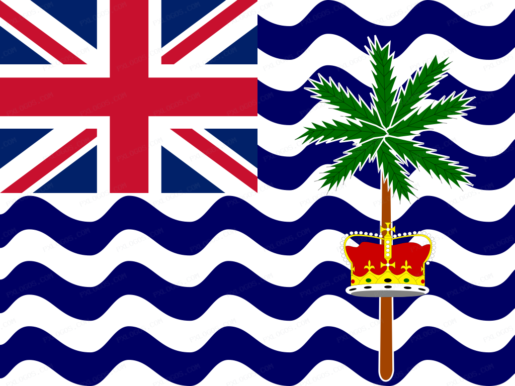 Flag British Indian Ocean Territory Logo PNG with transparent background