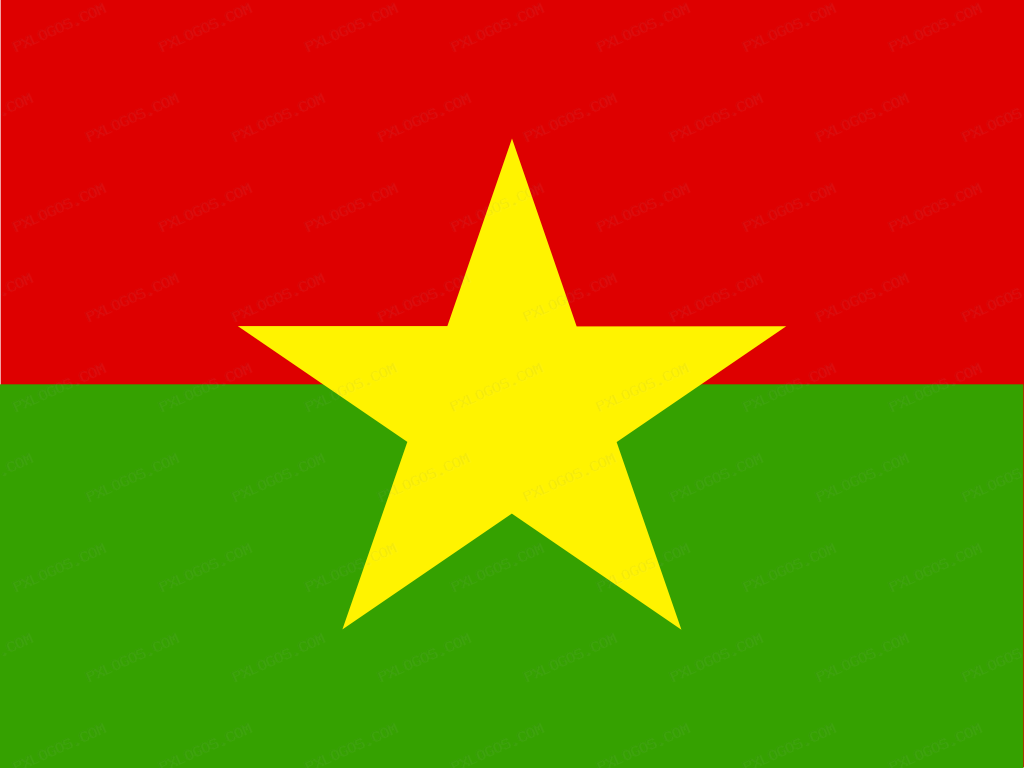Flag Burkina Faso Logo PNG with transparent background
