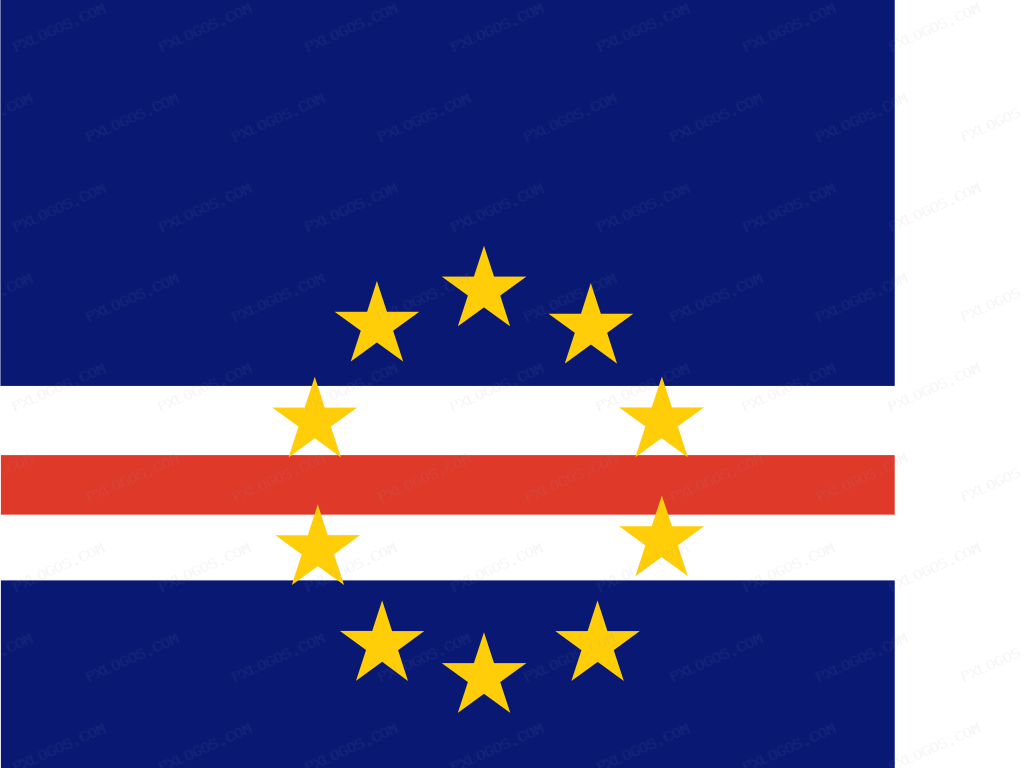 Flag Cabo Verde Logo PNG with transparent background