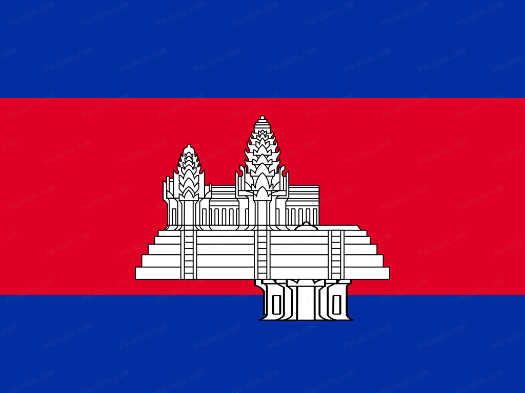 Flag Cambodia Logo PNG with transparent background