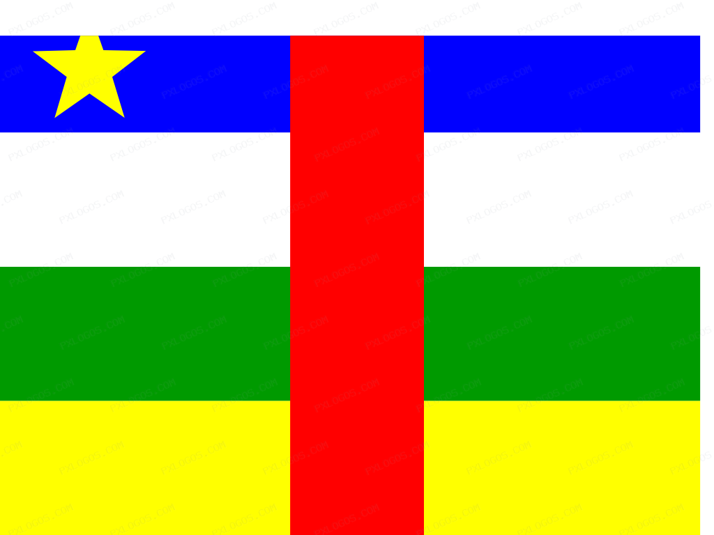 Flag Central African Republic Logo PNG with transparent background