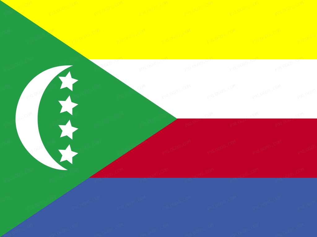 Flag Comoros Logo PNG with transparent background