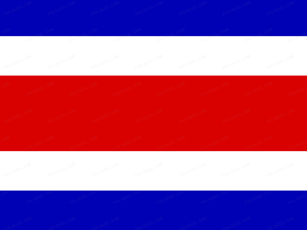 Flag Costa Rica Logo PNG with transparent background