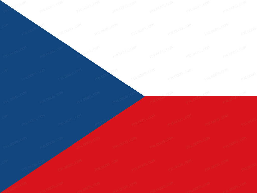 Flag Czech Republic Logo PNG with transparent background