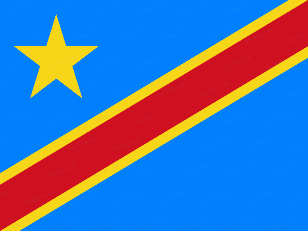 Flag Democratic Republic Of The Congo Logo PNG with transparent background