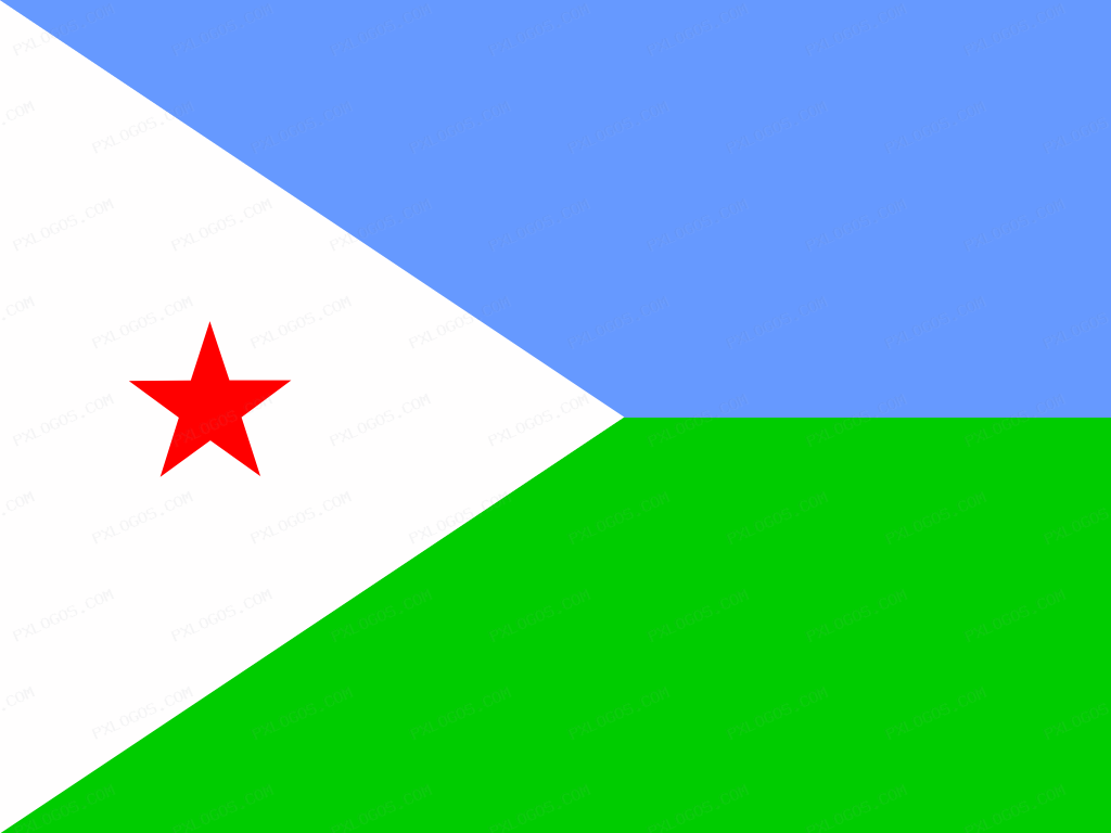 Flag Djibouti Logo PNG with transparent background