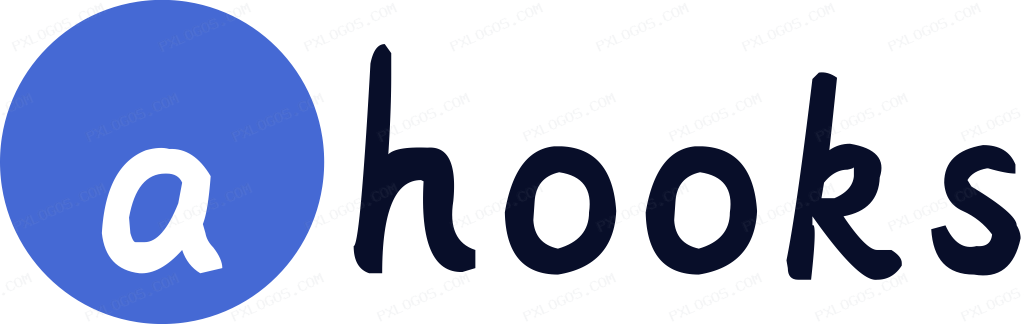 Ahooks Wordmark Logo PNG with transparent background