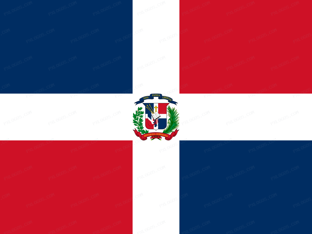 Flag Dominican Republic Logo PNG with transparent background