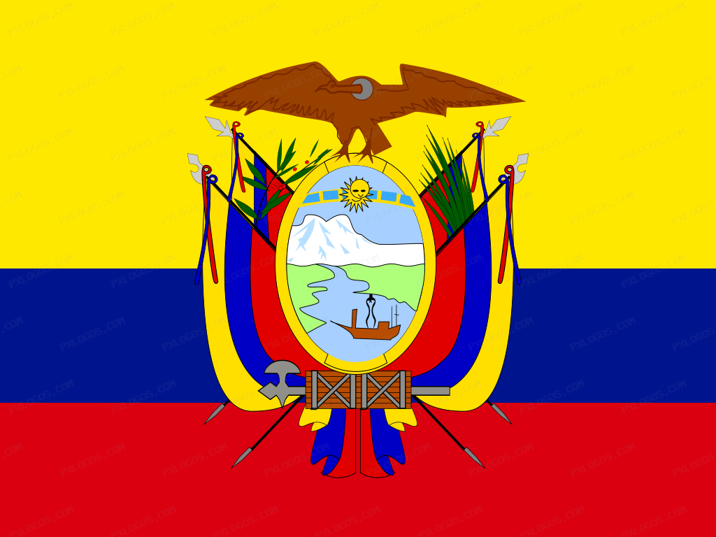 Flag Ecuador Logo PNG with transparent background