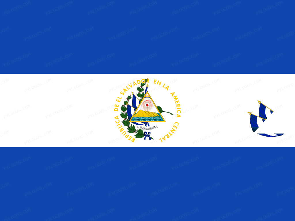 Flag El Salvador Logo PNG with transparent background