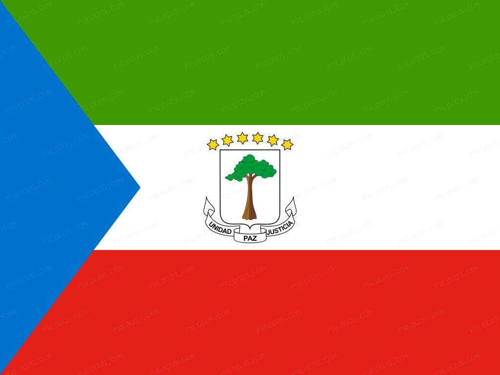 Flag Equatorial Guinea Logo PNG with transparent background
