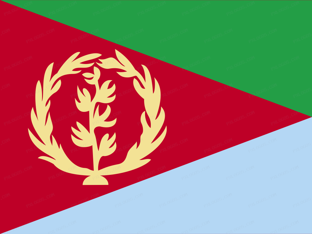 Flag Eritrea Logo PNG with transparent background