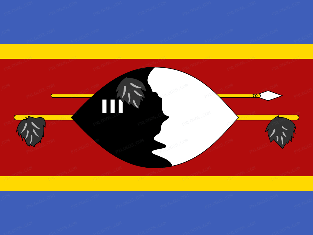 Flag Eswatini Logo PNG with transparent background
