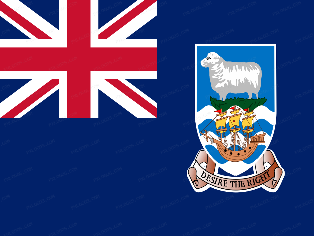 Flag Falkland Islands Logo PNG with transparent background