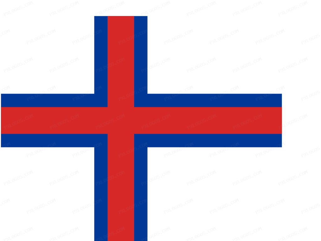 Flag Faroe Islands Logo PNG with transparent background