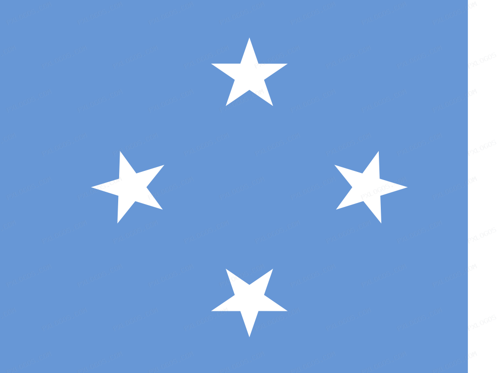 Flag Federated States Of Micronesia Logo PNG with transparent background