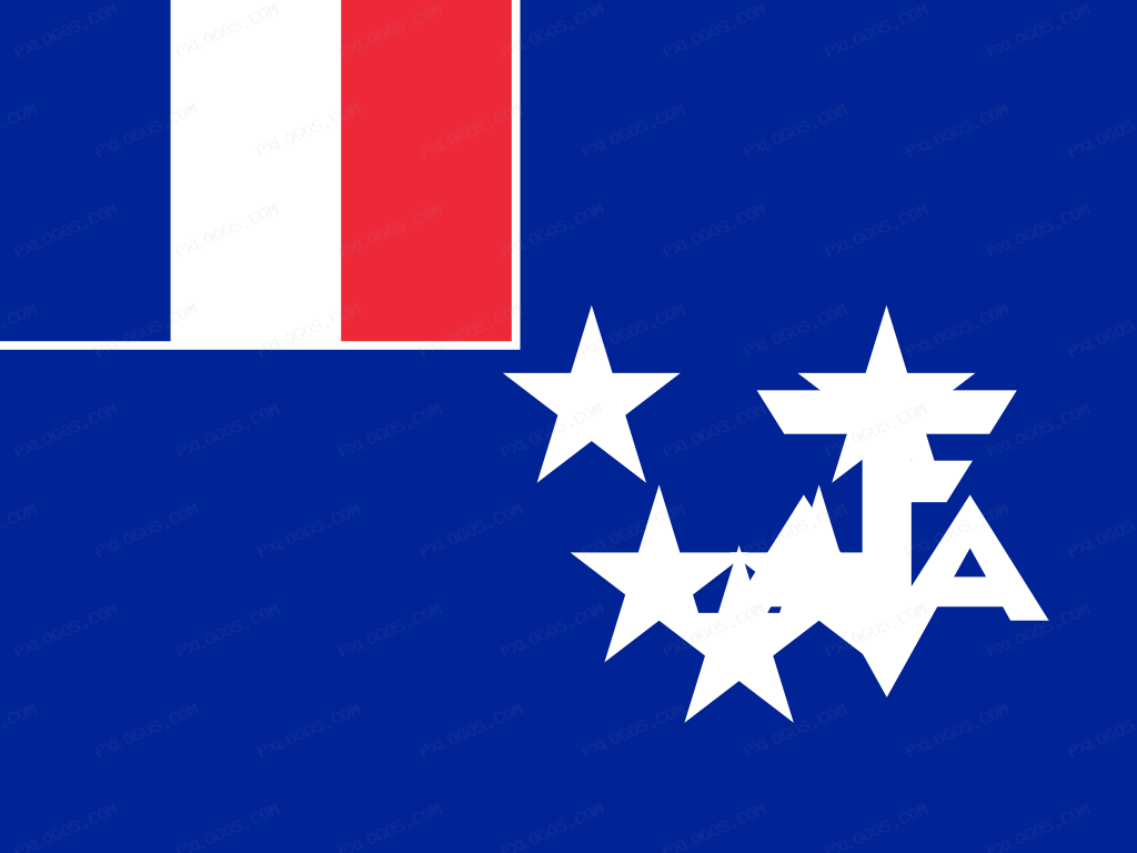 Flag French Southern Territories Logo PNG with transparent background