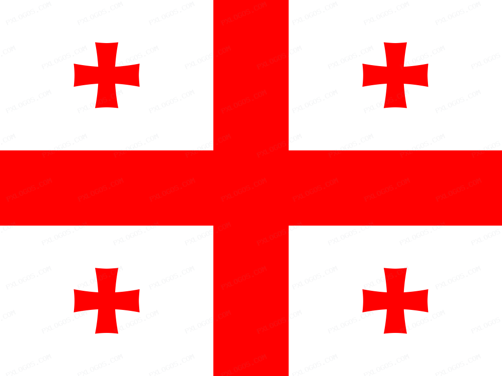 Flag Georgia Logo PNG with transparent background