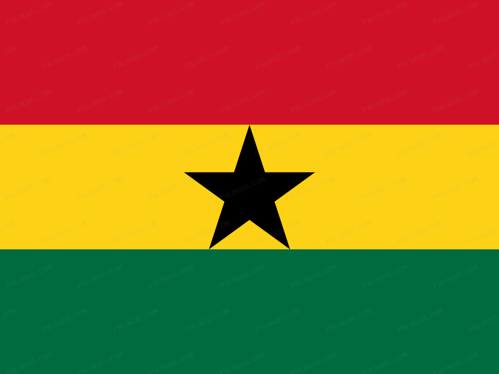 Flag Ghana Logo PNG with transparent background