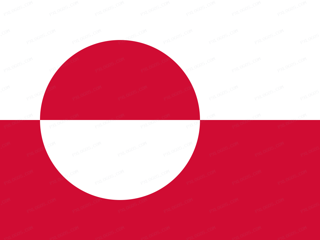 Flag Greenland Logo PNG with transparent background
