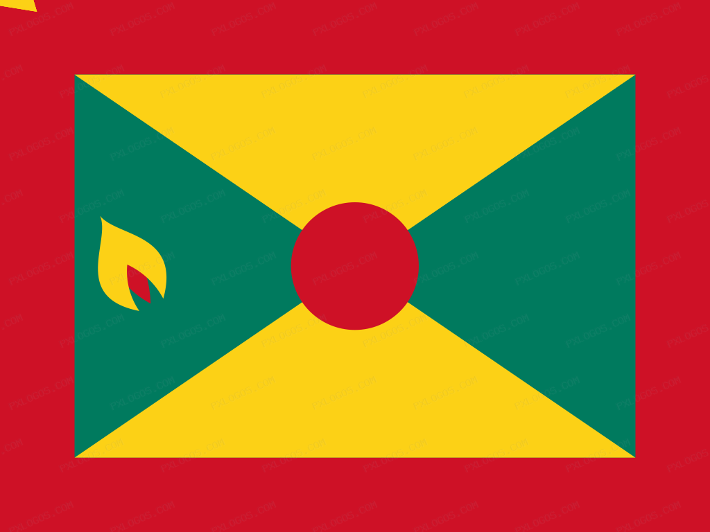 Flag Grenada Logo PNG with transparent background