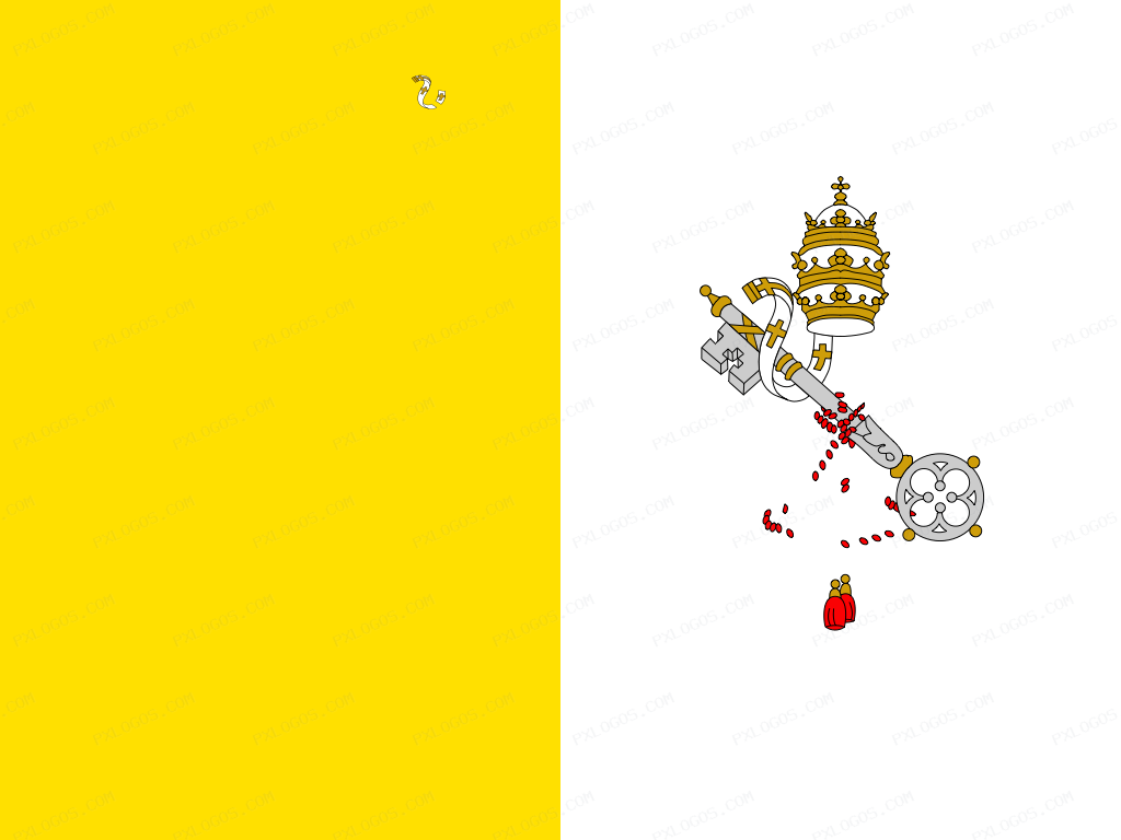Flag Holy See Logo PNG with transparent background