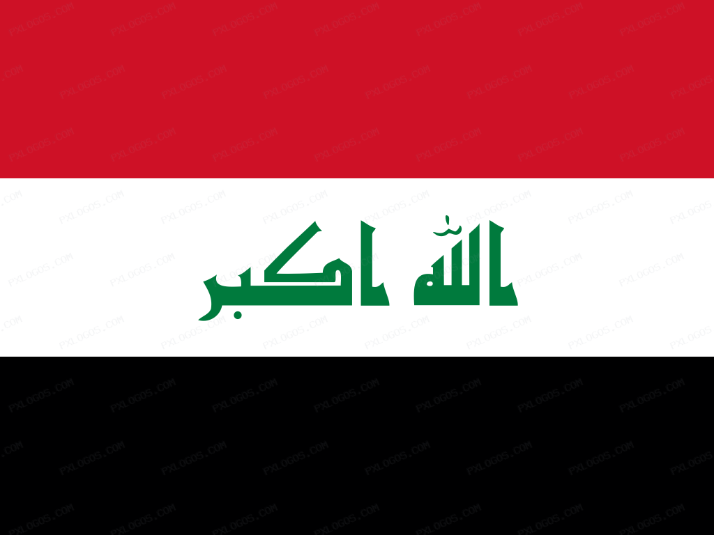 Flag Iraq Logo PNG with transparent background
