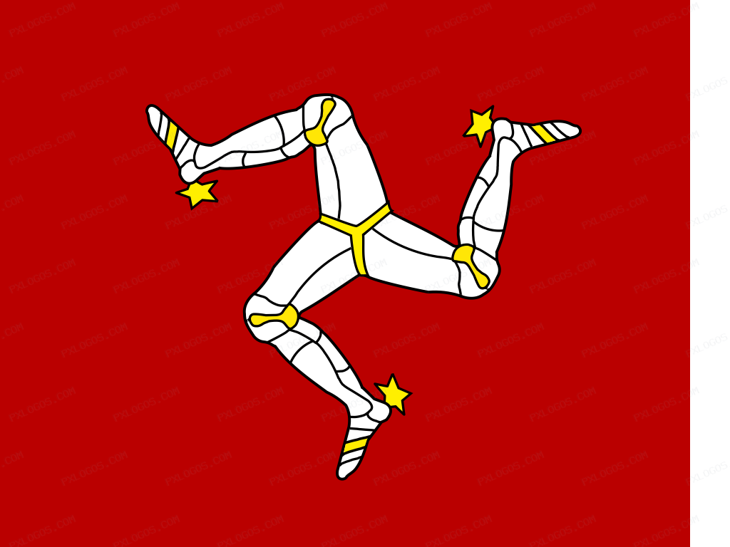Flag Isle Of Man Logo PNG with transparent background