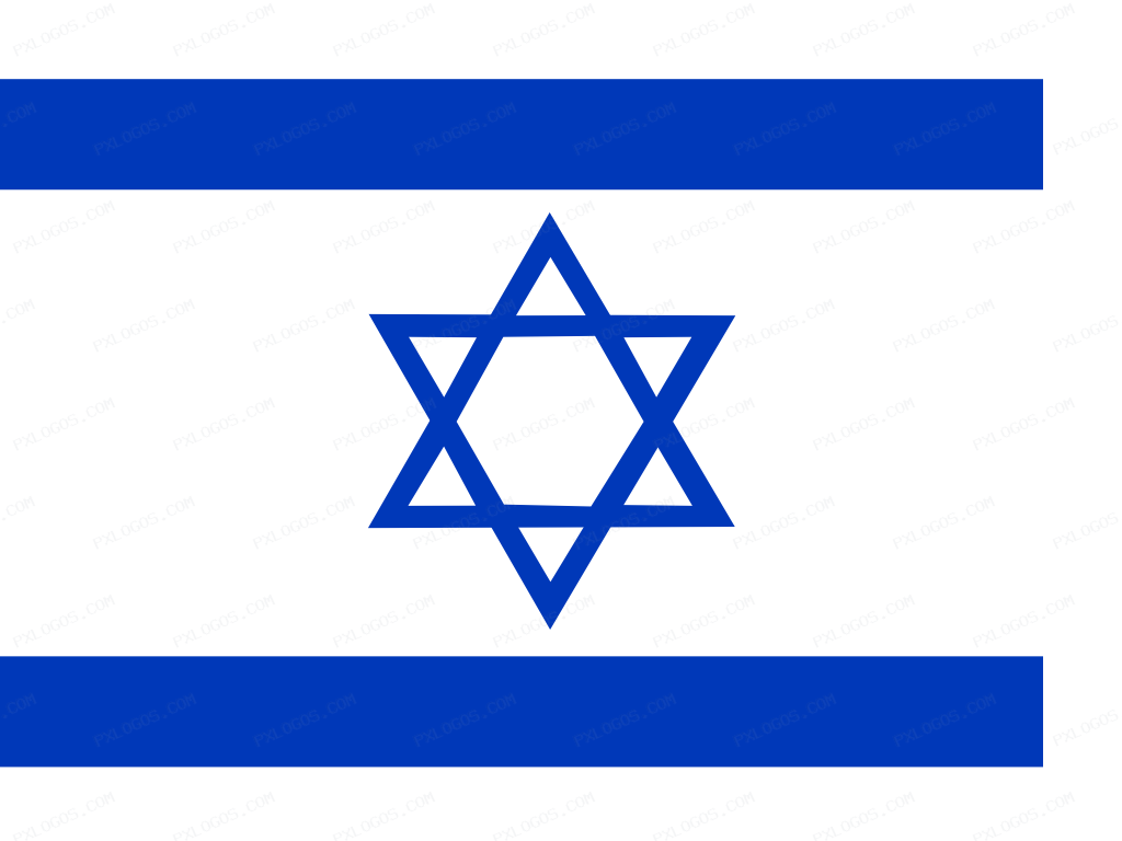 Flag Israel Logo PNG with transparent background