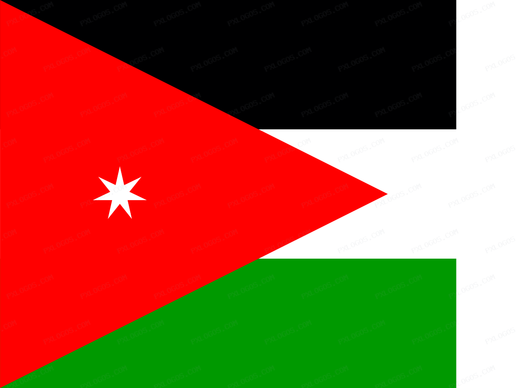 Flag Jordan Logo PNG with transparent background