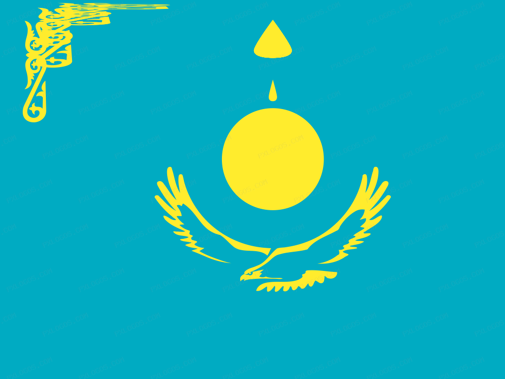 Flag Kazakhstan Logo PNG with transparent background