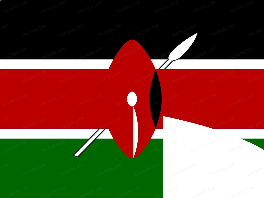 Flag Kenya Logo PNG with transparent background