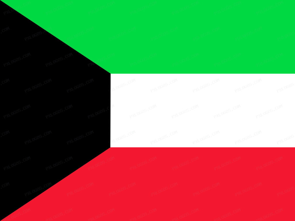 Flag Kuwait Logo PNG with transparent background