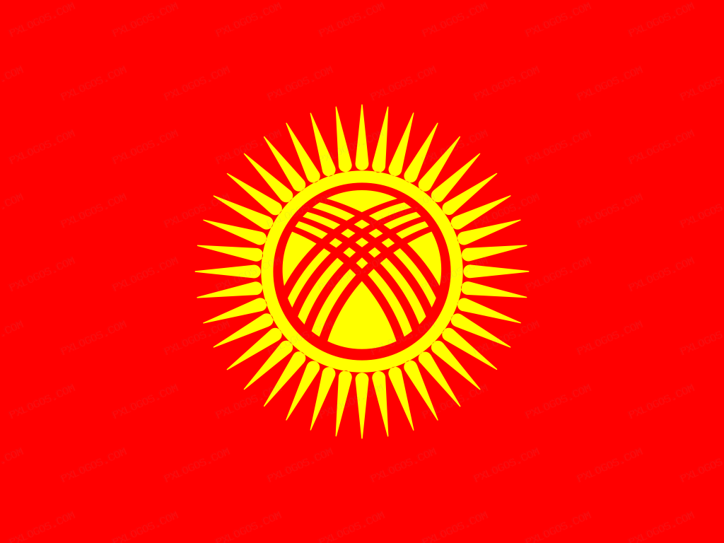 Flag Kyrgyzstan Logo PNG with transparent background