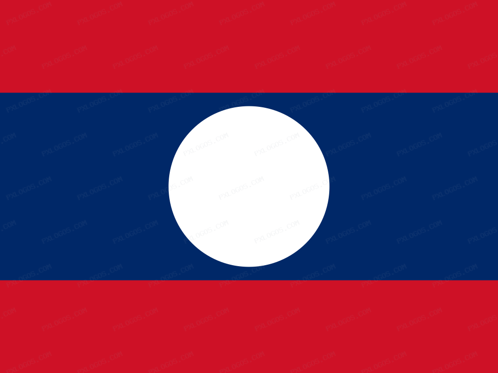 Flag Laos Logo PNG with transparent background